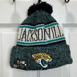 PLAYOFFS - Jacksonville Jaguars Adult New Era 2018 Pom Knit Beanie Hat OSFM